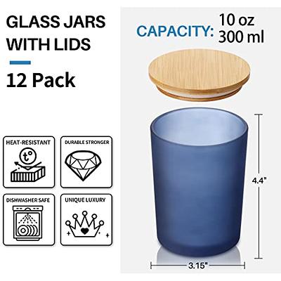 Aminigram 12 Pack, 10 oz Navy Blue Candle Jars with Bamboo Lids and Sticky  Labels, Empty Glass Candle Jars for Making Candles, Morden Kitchen Bathroom  Small Object Container - Dishwash Safe - Yahoo Shopping