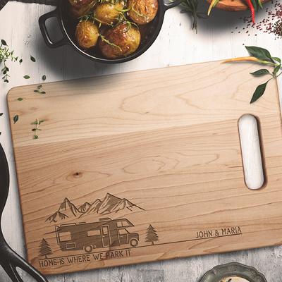 Rv gifts Camper decor RV decor Camping wedding gift Custom camping  personalized cutting board Home is where we park it - Large: 13.75 x  9.75/11 - Yahoo Shopping