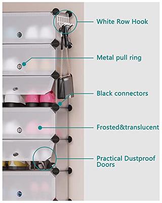 Storage Organizer Shoe Rack Clear Door Unit Cube Cabinet 10Tier Shelf  Stackable