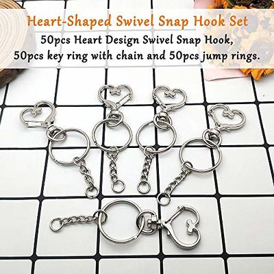 60 Pcs Star Chain Buckle with 8mm Opening Lobster Claw Clasp Keychain Hook  Clips