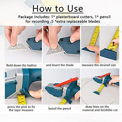 Woodworking Scribe Ruler Woodworking Cutting Plaster Gypsum Board Cutting  tool Drywall Cutting Artifact Tool with Scale