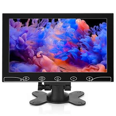 10.1 Inch IPS Security Monitor & displays,1024 x 600 Mini Monitor Small HDMI  Potable Monitor Support AV HDMI VGA USB with Built-in Dual Speaker & Remote  Control for Raspberry Pi PC CCTV