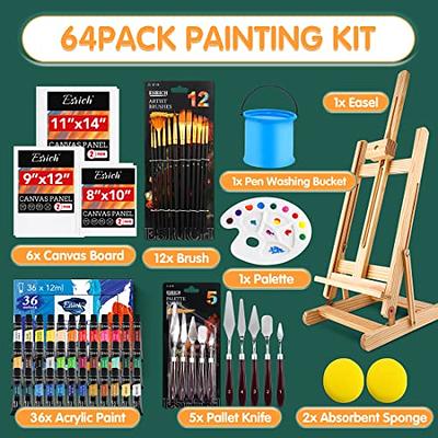 1/4/6PCS Mini Canvas And Easel Set Mini Canvas Panels Mini Wood