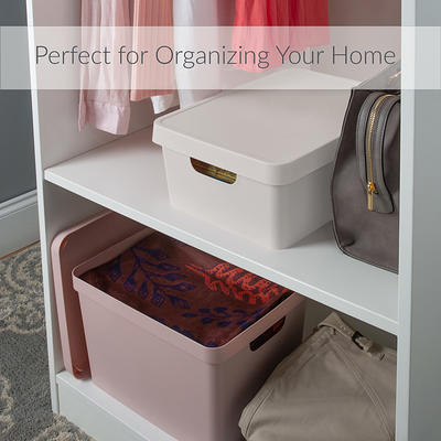 Simplify Small Vinto Storage Box with Lid in White