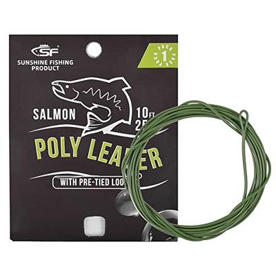 SF Fly Fishing Polyleader Monofilament Core Leader Line Fly Line for Salmon  Fast Sink IPS3#Dark Green 10FT 25LB - Yahoo Shopping