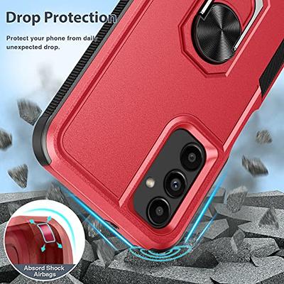  Samsung Galaxy A14 5G Case with Screen Protector, Military  Grade Dual Layer Shockproof Heavy Duty Full Body Protective Phone Cover,  Built in Rotatable Magnetic Ring Holder for (Black) : Industrial 