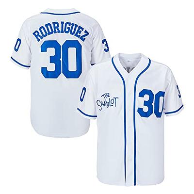 Men's #30 Benny The Jet Rodriguez Sandlot Movie Baseball Jersey Christmas  Summer Stitched Blue Size M - Yahoo Shopping