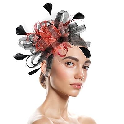 Shakumy Fascinator Hats for Women 2023,Women's Feather Mesh Hair Clips  Headband Casual Wedding Bride Church Summer Sun Hat - Yahoo Shopping