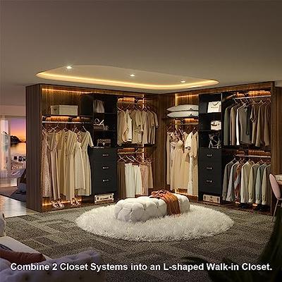 iSunirm 8FT Closet System, 96'' Closet Organizer System with 3 Hanging  Rods, Wall Mount Bedroom Wardrobe