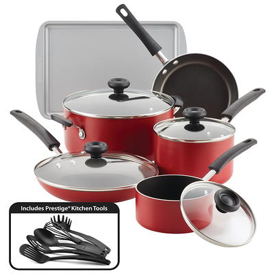 Cuisinart 55-11R 11-Piece Set Advantage Nonstick Cookware, Red