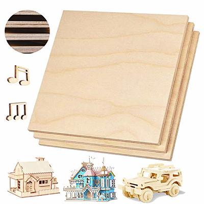 Basswood Sheets 1/8 x 12 x 12 Inch, 3mm Basswood for Laser Cutting, 3mm  Plywood Sheets - 24Pcs Wood Panel Craft Wood Board for Crafts DIY, Wood