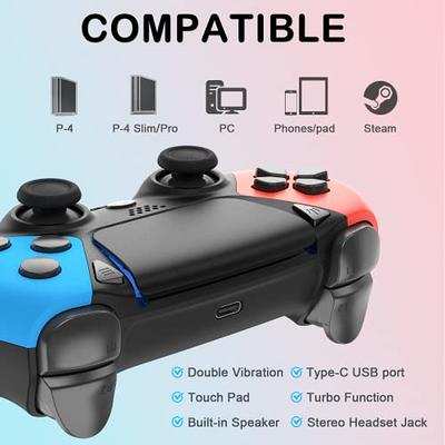  AUGEX Wireless Controller for PS4 Controller, Ymir Game Remote  for Playstation 4 Controller with Turbo, Steam Gamepad Work with Back  Paddles, Scuf Controllers for PS4/Pro/Silm/PC/IOS : Video Games