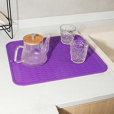 MicoYang Silicone Dish Drying Mat for Multiple Usage,Easy  clean,Eco-friendly,Heat-resistant Silicone Mat for Kitchen Counter or  Sink,Refrigerator or Drawer Liner Purple XXL 24 inches x 18 inches - Yahoo  Shopping