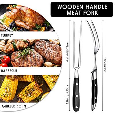 2PCs Set Carving Knife & Carving fork, 10 Inch | Reddish ABS Handle