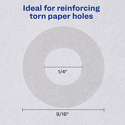 Avery Self-Adhesive Hole Reinforcement Stickers, 1/4 Diameter Hole Punch  Reinforcement Labels, Clear, Non-Printable, 1,000 Labels Total (5722) -  Yahoo Shopping