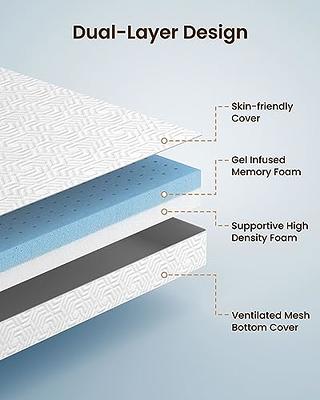 Dreamsmith 2 Inch Gel Memory Foam Mattress Topper Queen, Soft Cooling Bed  Mattress Topper with Removable Washable Cover & Adjustable Straps,  CertiPUR-US Certified, Queen - Yahoo Shopping