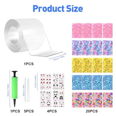 Glitter Nano Tape Blowable Bubble Tape Non-marking Double-sided