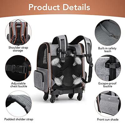 Lekebobor Large Cat Backpack Carrier Expandable Pet Carrier