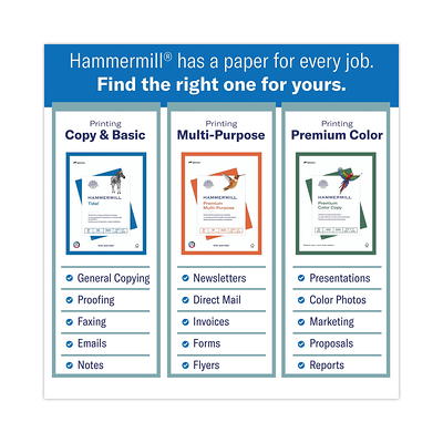 Hammermill Printer Paper, 24lb Premium White Laser Print, 8.5x11, 3 Hole  Punch, 1 Ream, 500 Sheets - Yahoo Shopping