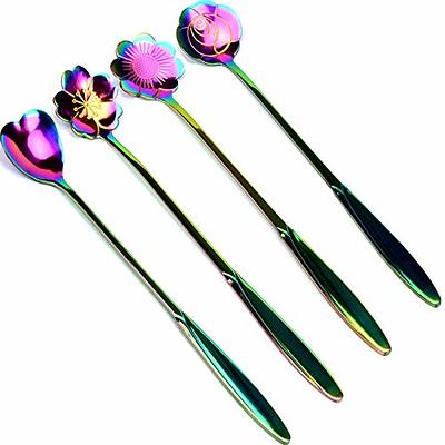 BNAZIND Kunz Spoons Cooking Spoons 18/10 Stainless Steel Titanium Shiny  Rainbow Basting Spoon - 9 Inches Plating Spoons - Daily Chef Spoons -  quenelle