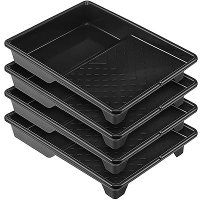 Barydat 4 Pcs 9 Inch Paint Tray Plastic Tray with Deep Paint Pockets and  Textured Ridge