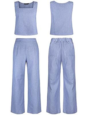  ROYLAMP Women's Casual 2 Piece outfits Square Neck