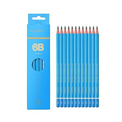 HAIHAOMUM Sketch Pencils for Drawing 6B, 12pcs Professional Art