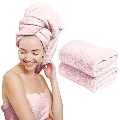 Scala (2 Pack Extra Large Microfiber Hair Towel 24 x 48 Anti Frizz for  Long Hair