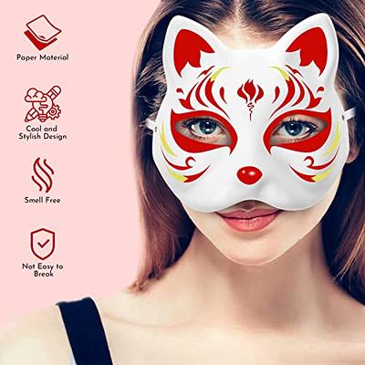  MAELSTROM Cat Mask Wolf Mask Fox Mask Animal Mask Halloween  Mask for Kids Adults White Paper Bland Hand Painted Face Mask Animal Party  Cosplay Costume (Cat（3Pcs）) : Clothing, Shoes & Jewelry