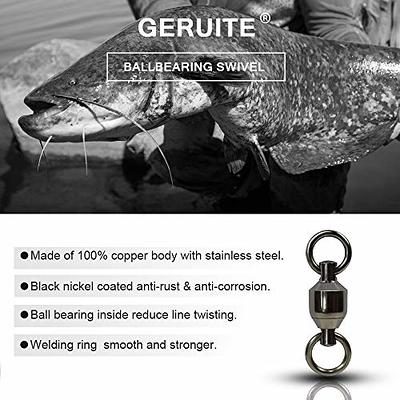 GERUITE Fishing Barrel Swivels Saltwater Small Ball Bearing Swivel