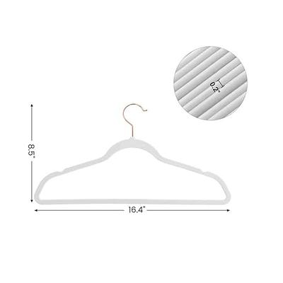 MIZGI Premium Velvet Hangers Pack 50 Pcs Heavyduty - Non Slip Slimline -  Velvet Suit Hangers Black - Gold Hooks,Space Saving Clothes Hangers …