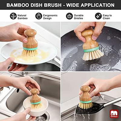 2pcs/set Automatic Liquid Dispenser Pot Brush & Soap Dispensing Hand Brush,  Kitchen Tools For Dishwashing, Sink, And Countertops Cleaning