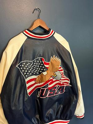 Vintage Y2K Bald Eagle USA Steve & Barry's Embroidered Varsity