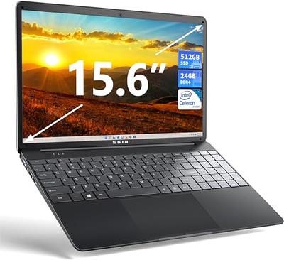 SGIN Laptop 15.6 Inch, 4GB DDR4 128GB SSD Laptops with Intel Celeron Quad  Core Processor(up to 2.5 GHz), Intel UHD Graphics 600, Mini HDMI, WiFi