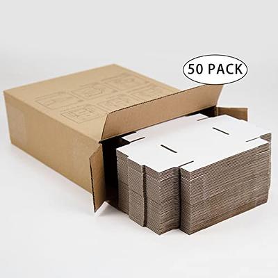 Corrugated Box Cardboard Box Perfect for Shipping 7X5X1Inch-50Pack White