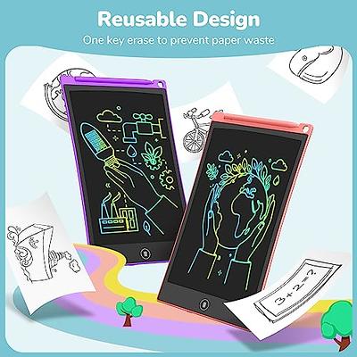 LCD Writing Tablet for Kids, Colorful Doodle Board Drawing Pad for Kids, Drawing Tablet Girls Toys Age 6-8, Educational Kids Toy, Birthday Gift for 3