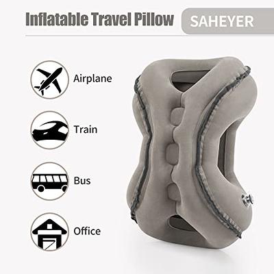 Inflatable Foot Rest Pillow for Airplane, Bus & Camping - Fast Inflating &  Portable for Knee & Leg Pain Relief 