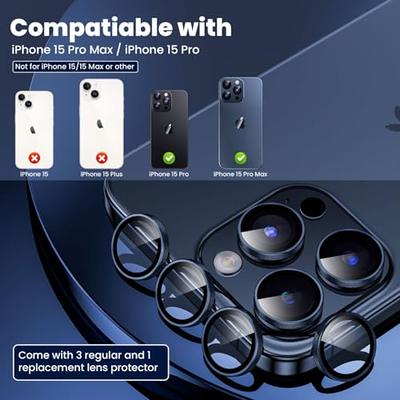 For iPhone 15/15 Plus/15 Pro Max Case with Tempered Glass Camera