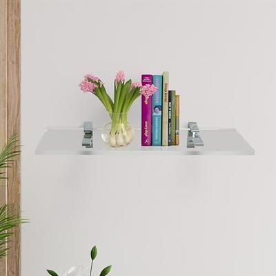 Vdomus Transparent Acrylic Bathroom Shelves, Wall Mounted, No Drilling