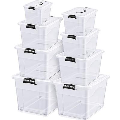 Stackable Storage Bins,29Gal Collapsible Storage Bins With Lids