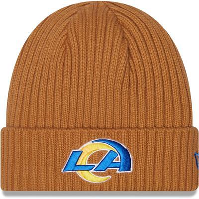 New Era Los Angeles Rams Navy Team Logo Cuffed Knit Hat with Pom