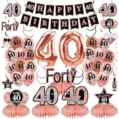 Birthday Decorations for Women Hot Pink Black and Gold, Happy Birthday  Banner Black Gold Hot Pink Balloons Kit, Honeycomb Balls Party Supplies,  Red Lips Balloon, Funny Birthday Decor Office Her - Yahoo