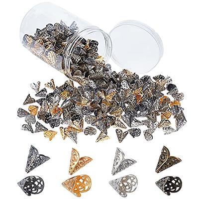  SUNNYCLUE 1 Box 240Pcs Metal Bead Caps 12 Different Flower Bead  Ends Filigree Petal Brass Bead Caps Alloy Beads Spacer Accessories with  Clear Box for Jewelry Making, Golden : Arts, Crafts
