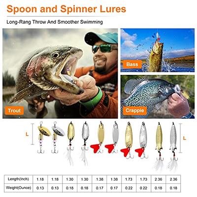 16pcs/20pcs Fishing Spoons Lures Metal Baits Set for Trout Bass Casting  Spinner Fishing Bait with Storage Bag Case