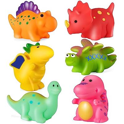 Mold Free Baby Bath Toys for Toddlers 1-3,6 Pcs No Hole Dinosaur
