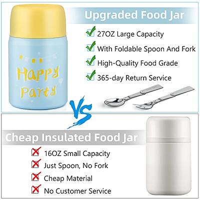 16oz Kids Thermos For Hot Food Stainless Steel Vacuum Insulated Food Jar  Soup Thermoses With Spoon For Kids