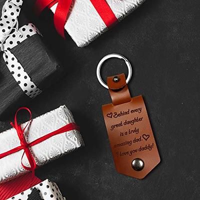 Best Dad Gift Ideas for Father Fathers Day Gift for Daddy Fathers Day  Keychain for Men Sweet Gifts Keychain for Dad from Daughter Son Birthday  Gifts