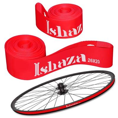 Ishaza Pack of 2 Bicycle Rim Strip 26 x 20mm – Red Rim Tape High