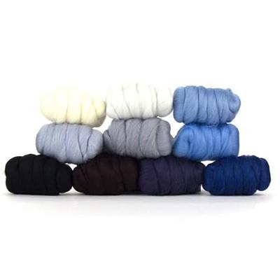 Merino Wool Roving for Felting and Spinning - The Blues