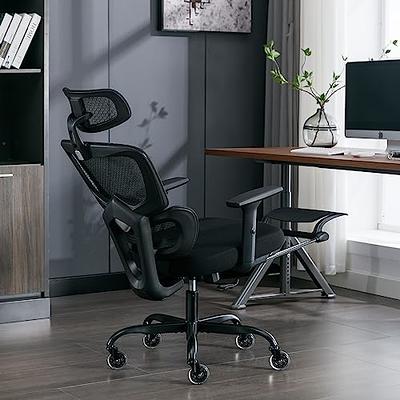 BRTHORY Office Chair Height-Adjustable Ergonomic Desk Chair with Lumbar Support, Breathable Mesh Computer Chair High Back Swivel